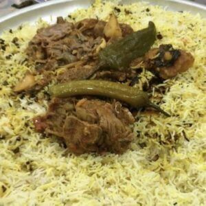 مشخول ومرق لحم وقرع و بطاط