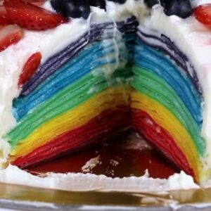 كيك قوز قزح  Rainbow cake