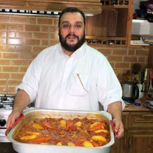 تبسي تاوه لحم العجل بالفرن