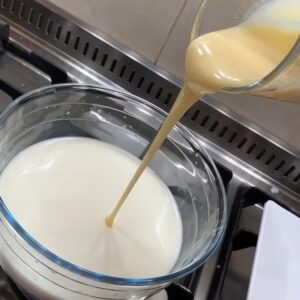 كيكة الحليب بالزعفران
