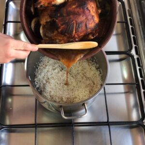 دجاج بالفخاره مع رز