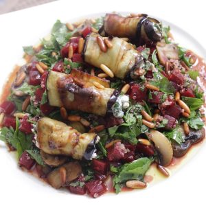 سلطة رولات الباذنجانkitchennoor