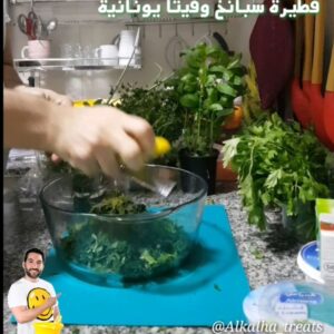 《فطيرة سبانخ وفيتا يونانية》