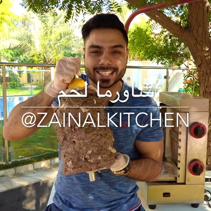 شاورما لحم بالنكهه التكه البحرينيه  Meat Shawarma With Bahrini Tikka Flavore ,