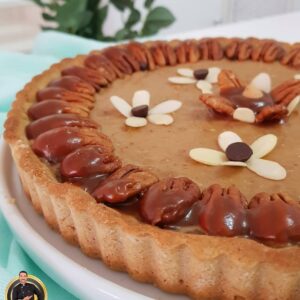 《تارت الجوز بكريمة التمر》