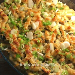 باستا كريميه بالفطر والدجاج