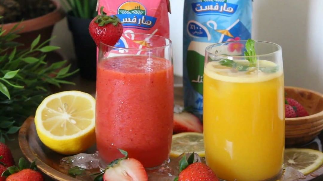 وصفتنا اليوم برعاية هارڤست..
عصير البرتقال والمنجا وماء جوز الهند
منجا مجمد