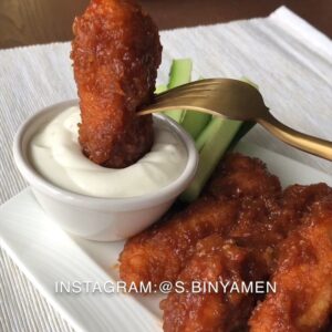 ستربس الدجاج بصوص الباربيكيو