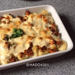 صينية مكرونه بصوص الجبن