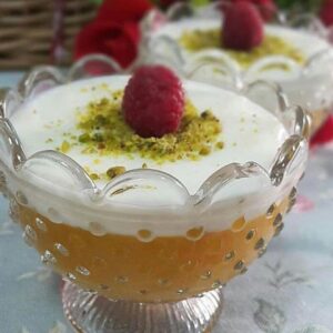 مهلبيه البرتقال مع المهلبيه الحليب