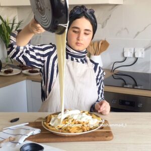 بطاطس مع الجبنه والفلفل المجروش