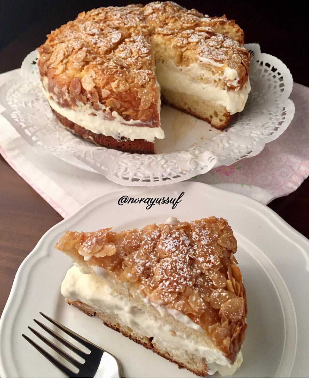 الحلوى الألمانية (Bee sting cake)
جدددا رائعة انتشرت لها مقاطع في الحسابات التر