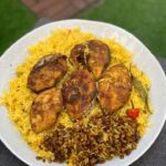 كبسة سمك على الحطب