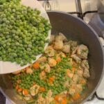 دجاج مع الخضار والكريما و الشومر