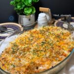 صينية الرز بالدجاج والكريمة