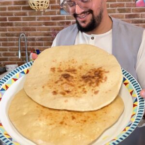 خبز النان الباكستاني بدون فرن