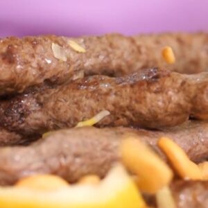 أرز برياني مع كباب مشوي