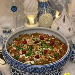 فتة باذنجان وبطاطس