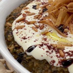 فتة ريزوتو ورق العنب