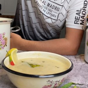 شوربة الشوفان والذرة والدجاج