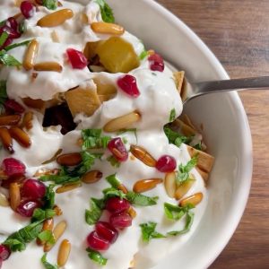 فتة الخضار بالزبادي