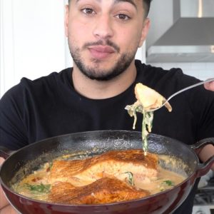 Tuscan Salmon With Brown Butter Garlic Mashed Potatoes