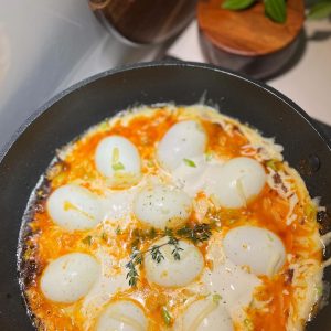 حمسة مع البيض والاجبان