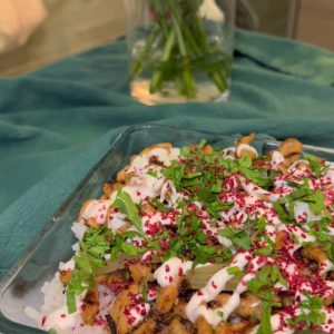 فتة شاورما بالرز