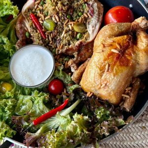 دجاج بحشوة فريك