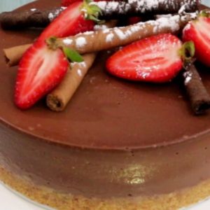 كيك شوكولاتة بارد