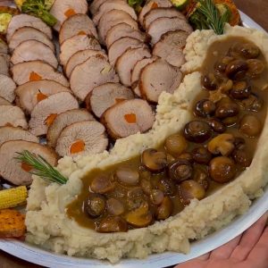 روستو مع خضار مشوية