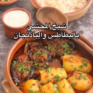 شيخ المحشي بالبطاطس و الباذنجان