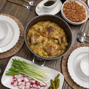 دجاج مطفي بالثوم والليمون