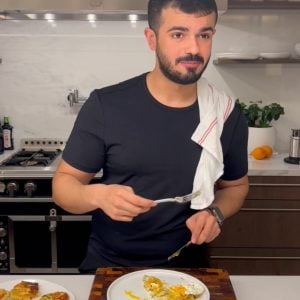 كيكة البطاط والبصل الاخضر