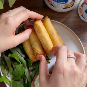 سبرينج رولز بالجبنة الكريمية