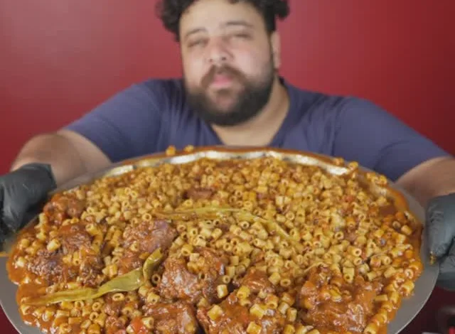 المكرونة المبكبكة بالعكاوى