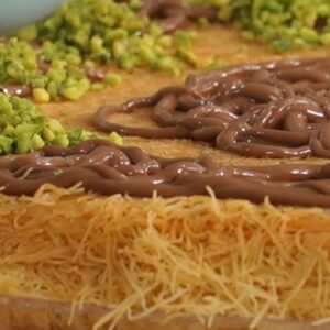 كنافة بالقشطة والشوكولاتة