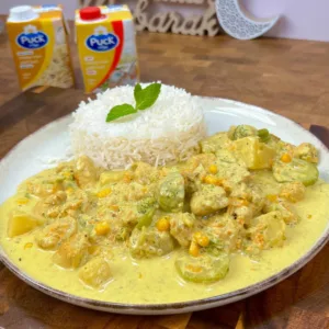 دجاج بالخضرا والكاري