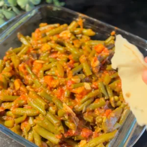 فاصوليا بزيت بالطريقة السورية