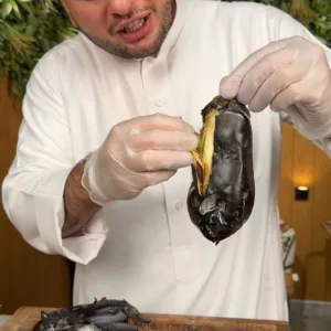 فتة باذنجان ولحم مشوي