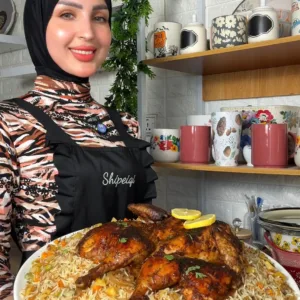 دجاج مشوي وتمن مشكل
