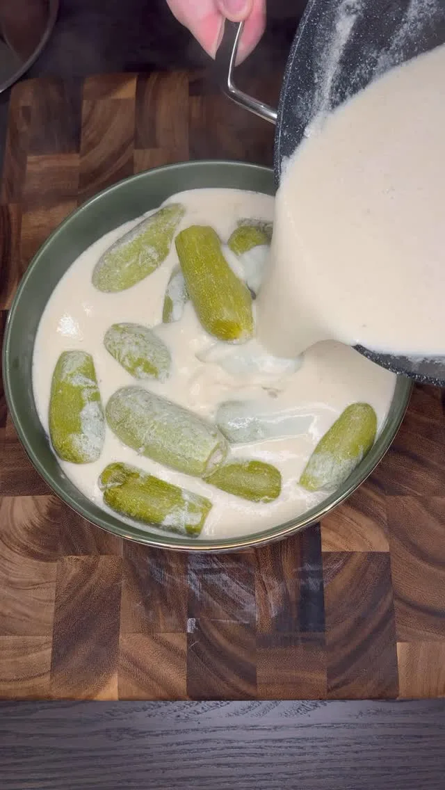 كوسة محشية بصوص الطحينة