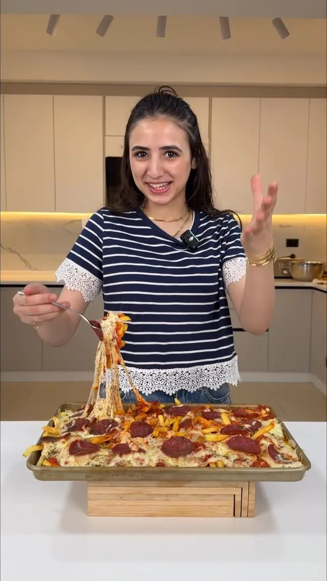 بيتزا بالبطاطس المقلية