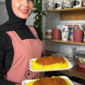 القيمة النجفية مع رز الزعفران