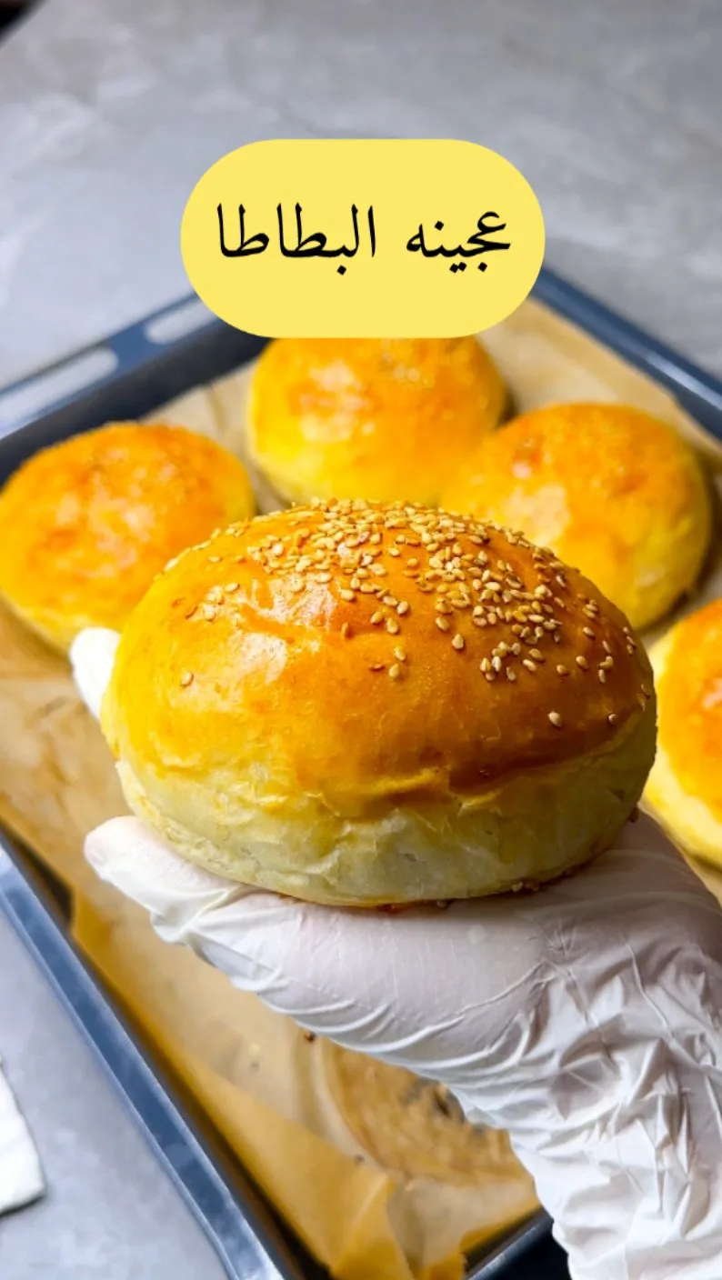 خبز البرغر بالبطاطس