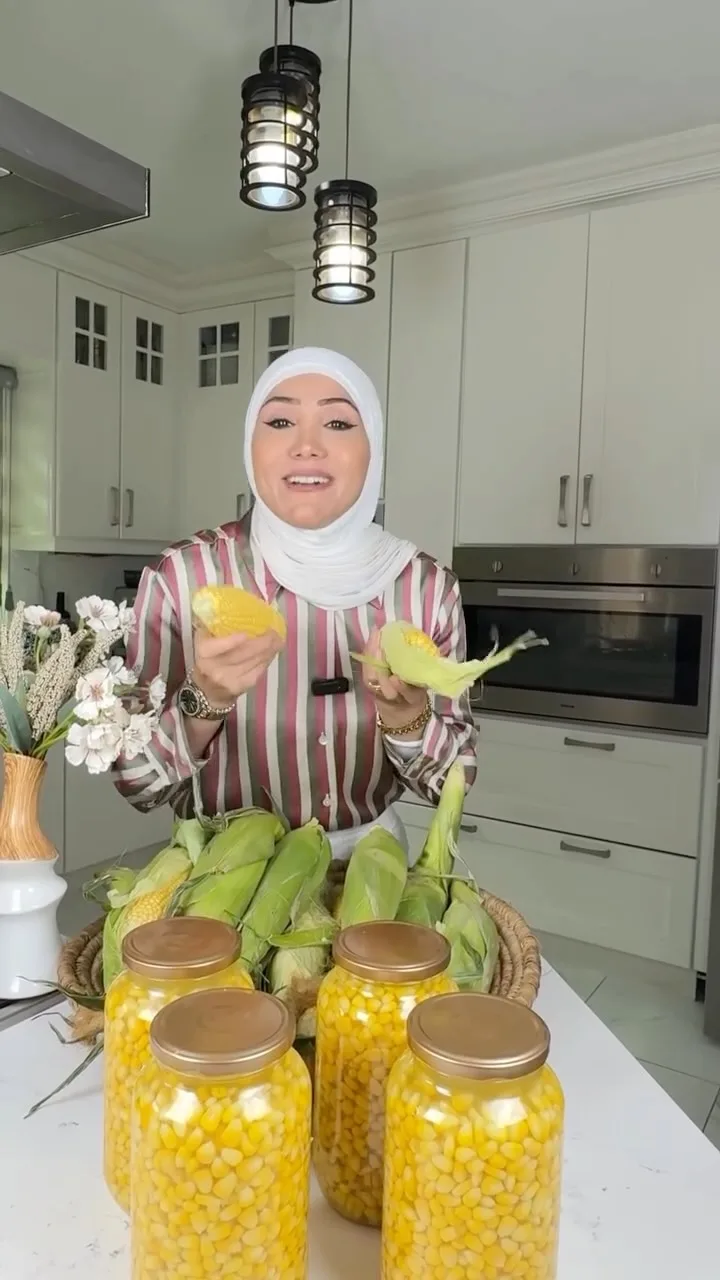 ذرة معلبة منزلية مقرمشة ولذيذة