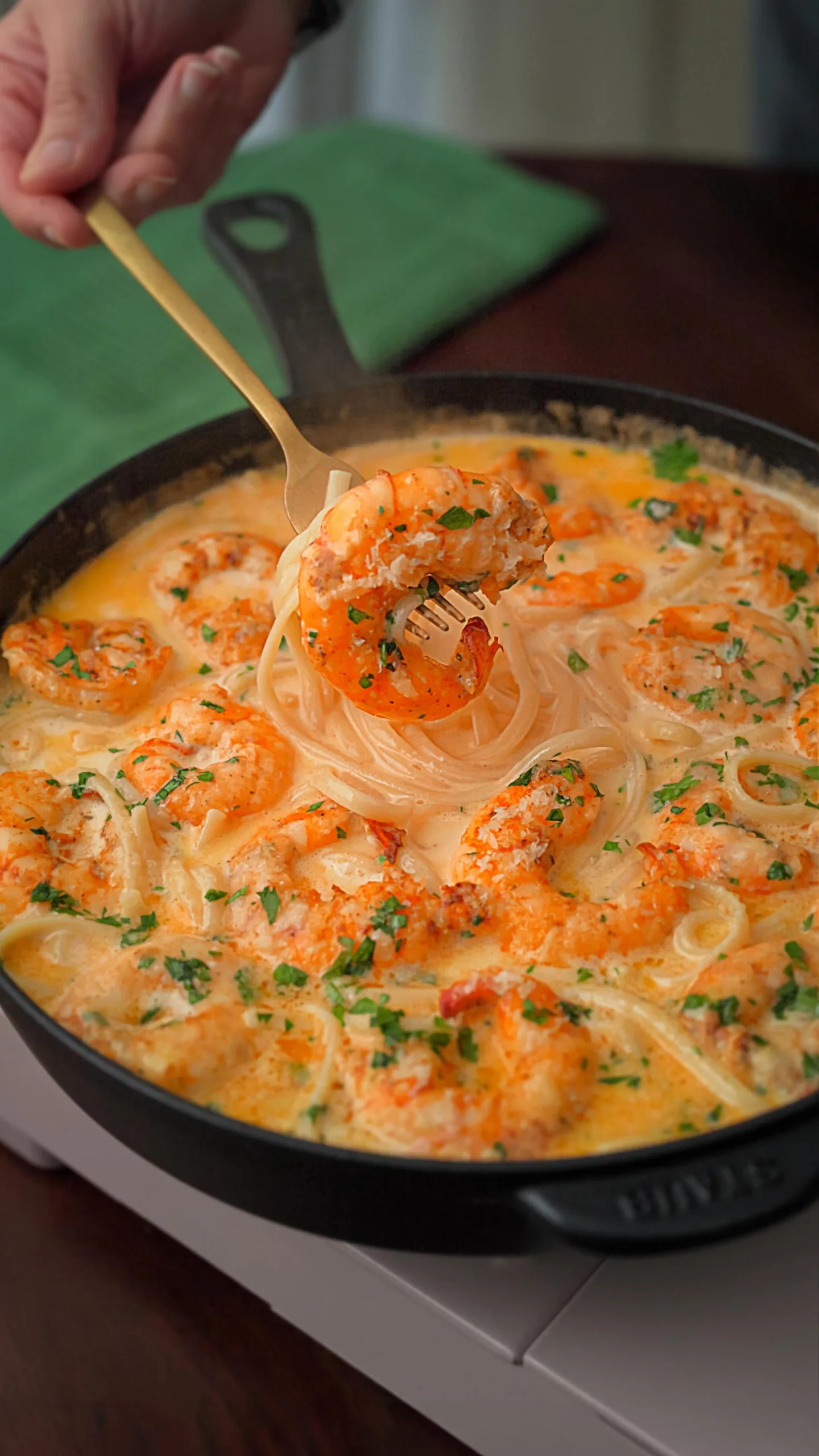 أسرع طاسة مكرونة وايت صوص بالجمبري