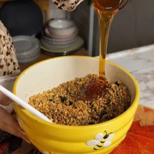 خلطة المكسرات والشوفان للطاقة والتركيز